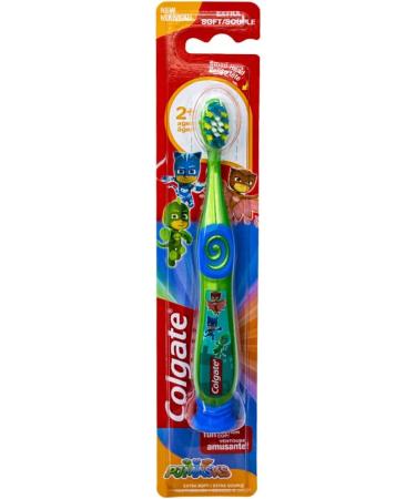 Colgate PJ Masks Toddler Toothbrush with Suction Cup | Extra Soft Bristles | Ages 2-5 | 1 Count - Buy Online on GoSupps.com