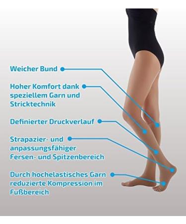 Buy Knee High Compression Stockings - Class 1 Open Toe Black - International Shipping Available - Buy Online on GoSupps.com