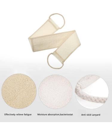 Natural Loofah Exfoliating Back Strap | Bath Shower Body Sponge for Deep Cleansing | Relaxing Body Scrubber for Men and Women - 1pcs - Buy Online on GoSupps.com