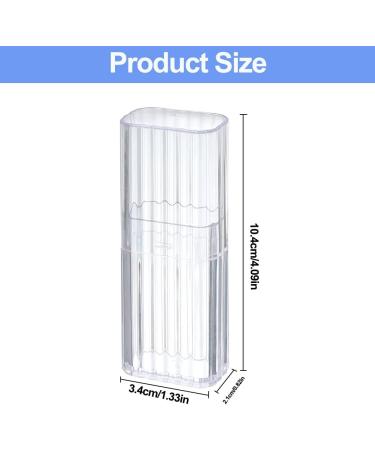 Portable Cotton Swabs Container - 2 Piece Clear Storage Box with Dust-Tight Lid | Ideal for Travel (Blue) - Buy Online on GoSupps.com