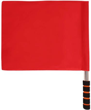 Referee Flags with Metal Pole Red Stainless Steel Hand Signal Flag Set for Soccer, Volleyball, Football | Track & Field Training & Competition Flags - Buy Online on GoSupps.com