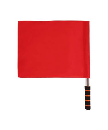 Sports Referee Flags Volleyball Line Judge's Flags Linesman Solid Flag Referee Flag Marking Flags Sports Match Football Linesman Flags Training Flag Linesman Signal Flags with Stainless Steel Handle