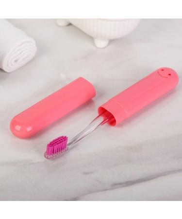 Ddky 4-Piece Smiling Face Travel Toothbrush Set | Portable Toothbrush Case & Protective Cover for Safe Travel - Buy Online on GoSupps.com