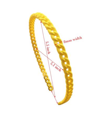 Buy 12 Thin Plastic Headbands for Girls & Women - 8mm Chain Hairbands with Teeth for Kids | International Shipping Available - Buy Online on GoSupps.com