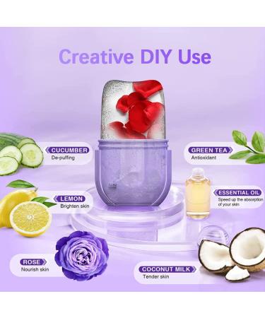 Jade Stone Ice Roller for Face Massage - Beauty Skincare Tool for Lifting, Contouring, and Puffiness Reduction - Gift for Women - Purple Box - Buy Online on GoSupps.com