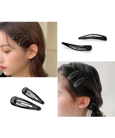 Beayuer 40 Pcs Snap Hair Clips 2 Inch Metal Hair Accessories Barrettes Oli Drop Surface Clip for Girls Lady Women Hair Styling (40 Pack Black) 1 count (Pack of 40) Black - Buy Online on GoSupps.com