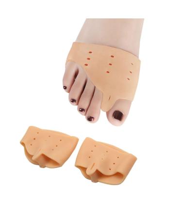 Qtqgoitem 1 Pair Skin Color Silicone Gel Foot Hallux Valgus Toes Corrective Support Braces (Model: e8a 67f 753 412 d31)