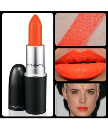 Mac Amplified Creme Lipstick Morange 0.1 oz - Vibrant Orange Shade - Buy Online on GoSupps.com