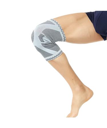 Neotech Care Bamboo Fiber Knee Support Sleeve - Lightweight Elastic Breathable Brace for Men Women - Grey (Size S) - Buy Online on GoSupps.com