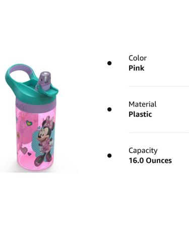 Zak Minnie Mouse 16oz Plastic Water Bottle - Pink/Teal Design - Buy Online on GoSupps.com
