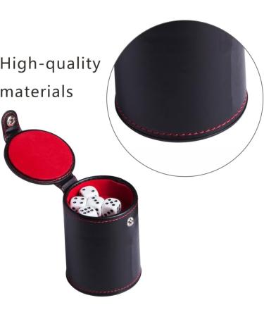 PU Leather Dice Cup with Fashion Felt Lining - Quiet Dice Shaker for Fun with Friends and Family | Dice Storage Tool for Parties - Buy Online on GoSupps.com