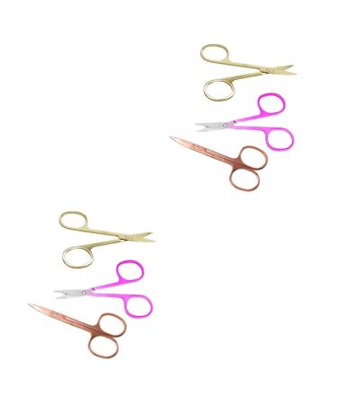 FOMIYES 2 Sets 3pcs Eyelashes Scissors Ear Hairs Shear Nasal Hair Trimmer Trimmer Eyebrow Trimmer Scissors Ear Hair Trimmer Vibrissa Scissors Small Scissors Cosmetic