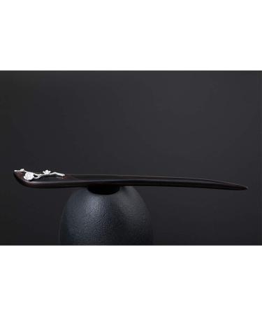 TOP SEWING Ebony Wooden Handmade 925 Silver Hair Stick - Chinese Traditional Hair Chopsticks for Women - Retro Hairpins in Gift Box - Chinese Plum Design - Buy Online on GoSupps.com