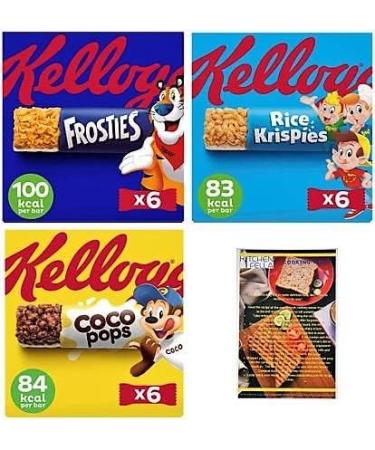 Kelloggs Cereal Bar Multipack Coco Pops Frosties and Rice Krispies - Buy Online on GoSupps.com
