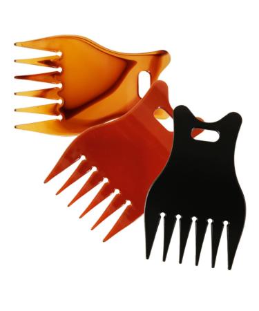 LALAFINA 3pcs Tortoise Comb Wide Mens Combs Mens Hair Styler Comb Hair Brush for Men Flattop Blending Comb Detangling Comb Barber Styling Tool Hair Pick Comb Salon Comb Oil Head Various Man