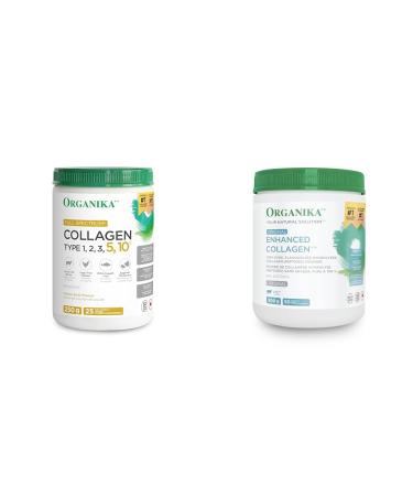 Organika Full Spectrum Collagen - Type 1 2 3 5 10 & Enhanced Collagen Peptides Protein Powder Collagen + Enhanced Collagen