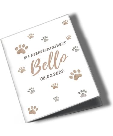 Personalized Wilhelm Fell Case for EU Pet ID Card - Custom Paw Beige Cover for Pet Owners | Unique Gift Idea - Buy Online on GoSupps.com