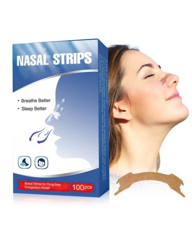 Nasal Strips for Sleeping Snore Strips Reduce Snoring for Breathe Better Nose Strips Extra Strength Relieve Nasal Congestion Caused by Colds & Allergies Improve Sleep Quality (100PCS)
