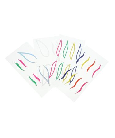 Didiseaon Didiseaon Set of 4 Colorful Eyeliner Stickers Waterproof Eyeliner Stickers Eye Makeup