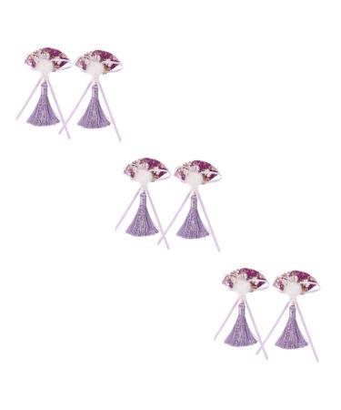 Beavorty Japanese Hair Clip 3 Pairs Scalloped Tassel Hair Clip retro decor headbands for hair clips for plush ball hair clip New Year Headdress New Year Hair Pin blush