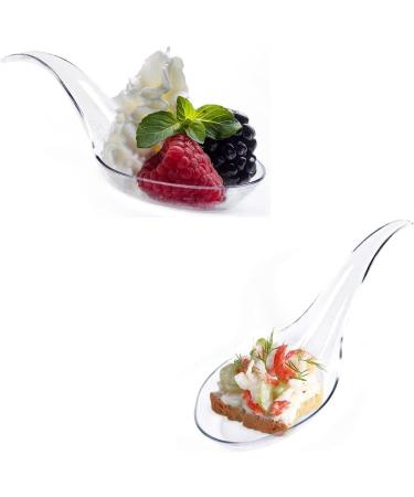 100PCS Plastic Spoons 4.7Inch Disposable Appetizer Spoons Heavy Duty Plastic Cutlery Transparent and Robust Tasting Spoons for Desserts Soups Sushi Dipping Sauces - Buy Online on GoSupps.com