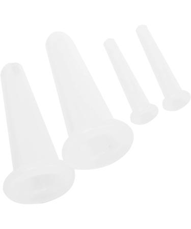 4PC Silicone Massage Cup Set - Glass Face Cupping for Body Care & Moisture Absorption - Ideal for Daily Household Use - Buy Online on GoSupps.com