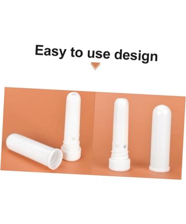 LALAFINA 15pcs Nasal Inhaler Sticks | Empty Essential Oil Container | Plastic Blank White | 6.3x1.7cm - Buy Online on GoSupps.com