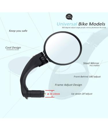 MA87 Quality Bicycle Handlebar Rearview Mirror - Flexible Safety Design (Black) - Shop Internationally - Buy Online on GoSupps.com