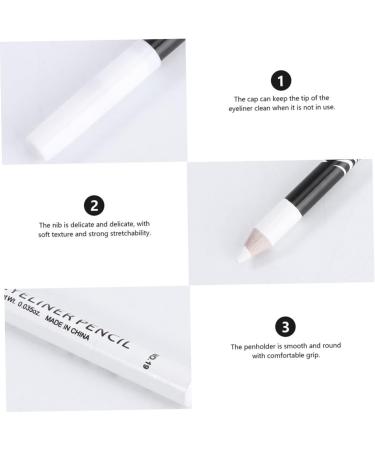 NOLITOY 24pcs Eyeliner Pencil Eyeshadow Wooden Pencils White Eye Line Cosmetics Tools Woman Pretty Brush - Buy Online on GoSupps.com