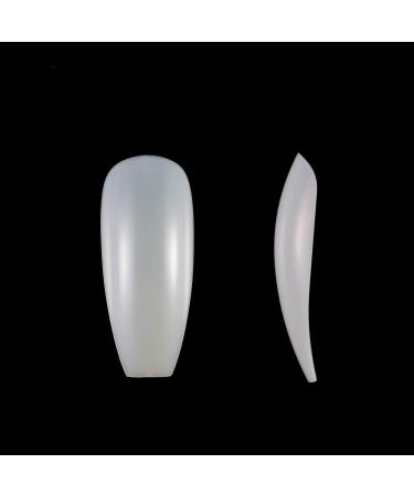 120 Acrylic Fake Coffin Nail Tips - 10 Sizes Women Artificial False Nails in Clear Box (Natural Color) - Buy Online on GoSupps.com