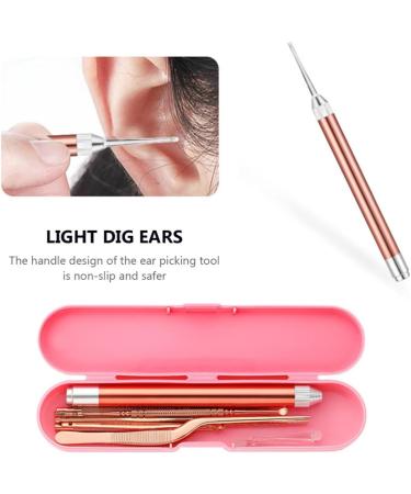 Healifty 8pcs Ear Wax Cleaner Set - Exquisite Rose Gold Ear Cleaning Tools - Buy Online on GoSupps.com
