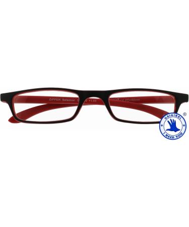 I NEED YOU Reading Glasses - Zipper Selection SPH: 1.50 - Black-Red - Stylish & Comfortable - 1 Piece - International Shipping Available - Buy Online on GoSupps.com