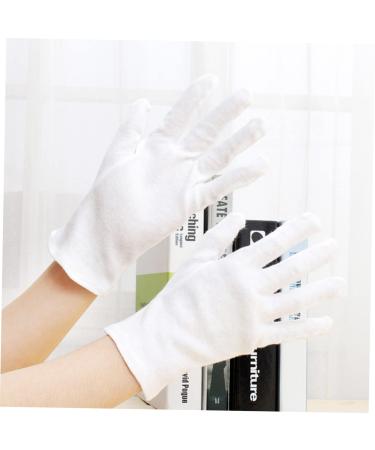COOLHIYA 12 Pairs Cotton Protective Gloves lab Gloves Hand Muffs Cosmetic moisturizing Gloves Industrial Gloves Coin Jewelry Gloves Inspection Gloves White Cotton Gloves Protection Work M:22X9cm White - Buy Online on GoSupps.com