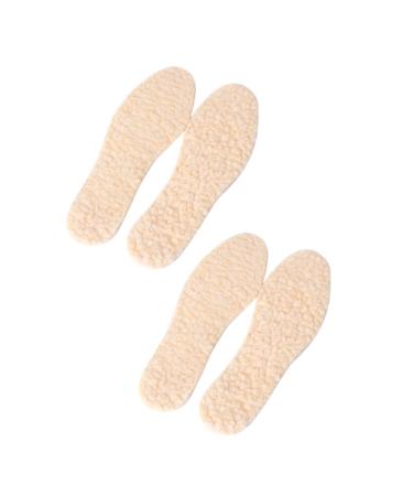 FRCOLOR 2pairs Fur Insole Felt Shoe Insoles Fluffy Shoe Inserts Cuttable Shoe Pads Warm Shoes Pad Breathable Insoles Christmas Stocking Stuffers Child Imitation Lamb Wool Cushion Keep Warm