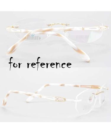 Ygnjh Women's Metal Replacement Glasses Legs - Rhinestone Trim for Borderless Style - 1 Pair - Buy Online on GoSupps.com