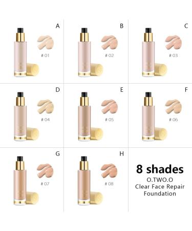 IOIUSKKU 30ml Face Foundation Full Coverage Pores Concealer Waterproof Long Lasting Lightening Travel Cosmetics Makeup for Gifts Type 5 - Buy Online on GoSupps.com