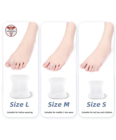 Multi-Size Silicone Toe Spreader - 6 Pack (S-M-L) - Soothes Bunion Pain and Promotes Toes Alignment - Buy Online on GoSupps.com