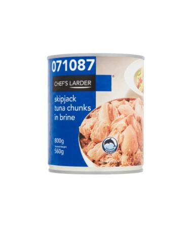 Chef's Larder Skipjack Tuna Chunks in Brine 800g x 6