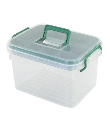 Teyyvn 1 Pack Plastic First Aid Box  Family Medicine Box  Clear Storage Box Container