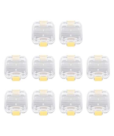 VERAWE 10pcs Plastic Denture Tooth Box with Film High Quality Denture Storage Box Dental Implant Membrane Tooth Box