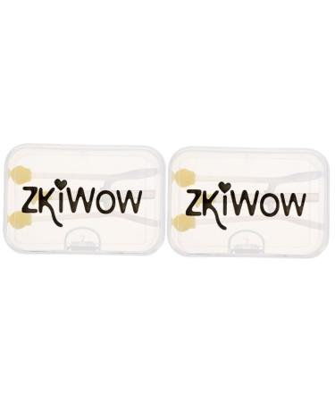 Healeeved 2 STK Portable clip contact lens applicator Storage of contact lenses Tool for the insertion of eye lenses polypropylene in food quality remote household travel 6x3.5x2.5cmx2pcs gelbx2st