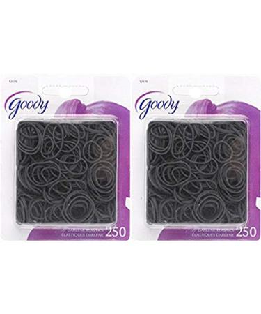 Goody Classics Girls Rubberband Black 250 Count (Pack of 2)