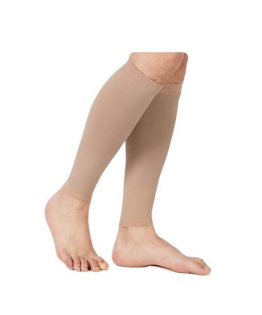 Calf Slimming 3D Compression Leg Shaping Massaging Effect Workout Circulation Toning Sleeve (Beige)