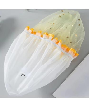 Double Layer Waterproof Shower Cap | Reusable Hair Cap for Women, Girls, and Kids - Golden - Buy Online on GoSupps.com