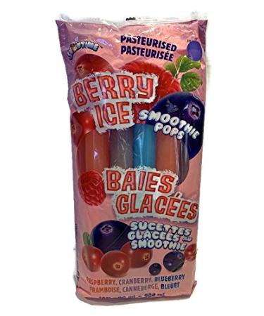 Berry ICE Smoothie POPS- 10 Pops/Bag in Great Raspberry Cranberry & Blueberry Flavours