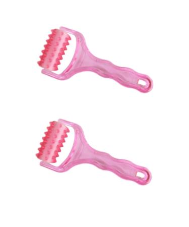Fomiyes 2 pieces of plastic drum skin care scooter skin care tools acupressure massage device Roller Manueller Roller Round massage device-remover massage device