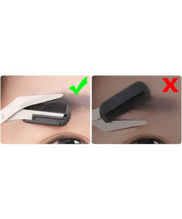 Stainless Steel Eyebrow Scissors with Comb - Non-slip Handle for Pruning Eyelashes, Bangs, Mustache - Beauty Tools for Daily Use - Buy Online on GoSupps.com