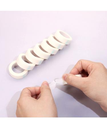 ONLYKXY 8 Rolls Eyelash Extension Tape - White Paper Adhesive Fabric Tape for Lash Extensions (1.3x900cm) - Ideal for Under Eye Adhesion & False Eyelash Application - Buy Online on GoSupps.com