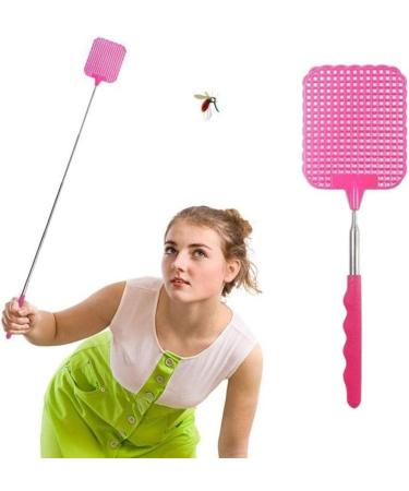 Fly Swatters Telescopic Extendable Fly Swatter Prevent Pest Mosquito Tool Trap Flies Retractable Supplies Garden Swatter Pink - Buy Online on GoSupps.com