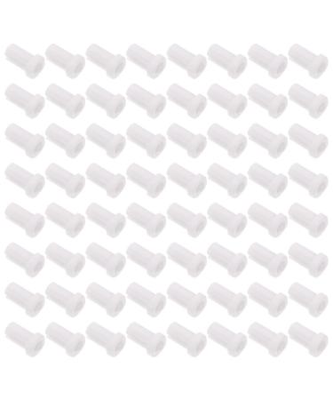 Beavorty 100pcs Glue Bottle Pins Eyelash Glue Bottle Plug Lash Glue Bottle Blocking Needle Glue Bottle Nozzle Cap for Eyelash Extensions Tools White